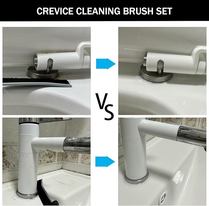 12Pcs Crevice Cleaning Brush, CTEWRT Multifunctional Hard Gap Cleaning Brush Kits, Cleaning Tools for Household Use,Window Tracks,Kitchen,Bathroom,Faucets, and Toilets