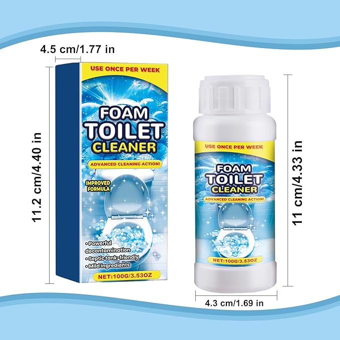 Foam Toilet Cleaner, 2025 NewToilet BowlCleaner, Advanced Toilet Cleaner for Home Bathroom, Powerful Instant Bowl Cleaners for Toilets Squatting Pans