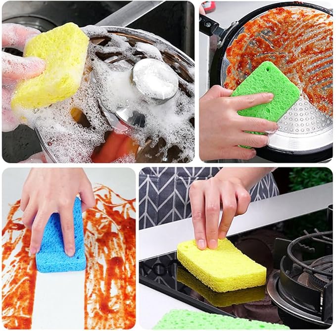 36 - Pack Non-Scratch Scrub Sponges - Sponges for Dishes and Washing Dishes, Cleaning Sponges for Kitchen Home and More（Green）