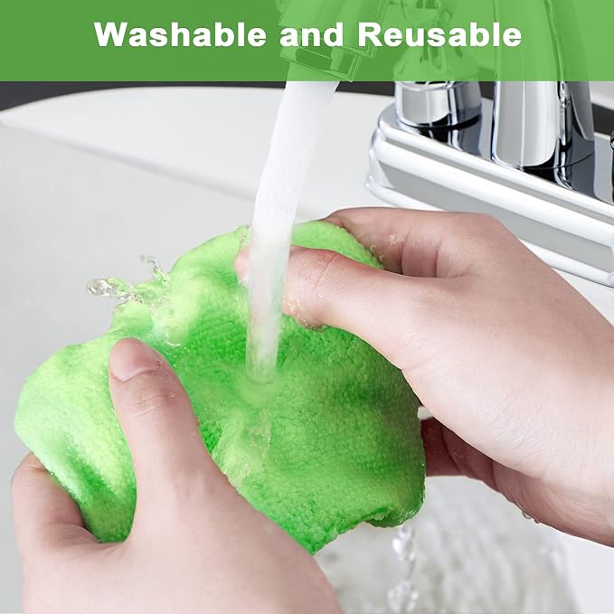 Tallew 3 Pcs Microfiber Car Windshield Cleaner Tool Car Interior Detailing Cleaning Kit with Extendable Handle and 9 Reusable Microfiber Pads Auto Glass Wiper Window Cleaning Kit for Home