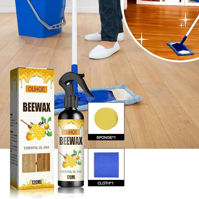 3 Pcs Beeswax Wood Polish, Beeswax Spray Suitable for Leather Floors Wood Furniture Polish and Cleaner.