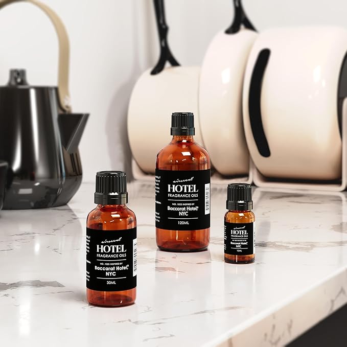 AirScent Hotel Diffuser Oil No. 1023 Inspired by The Baccarat Hotel Scent - Love Affair Fragrance Oil for Ultrasonic and Waterless Diffusers and Crafting - 120 mL, 4 fl oz Glass Bottle with Dropper