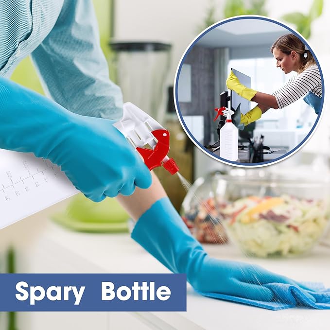 10 Pcs 48 oz Plastic Spray Bottle Bulk Refillable Empty Leakproof Heavy Duty Spray Bottles with Adjustable Nozzle for Cleaning Supplies Mist Bottles Planting(Red White,Classic Style)