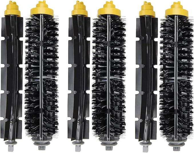 3 Sets Replacement Bristle & Flexible Beater Brush Compatible with iRobot Roomba 600 and 700 Series 614 618 630 635 640 645 650 652 655 660 665 670 671 675 680 690 692 694 695 760 770 780 790 Robot.