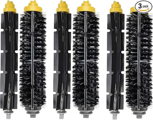 PELLYDA Replacement Parts for IRobot Roomba 600&700 Series,Roomba 614 620 630 635 640 645 650 655 660 675 680 690 695 760 770 780 Vacuum Cleaner(3 Sets Replacement Bristle & Flexible Beater Brushes)