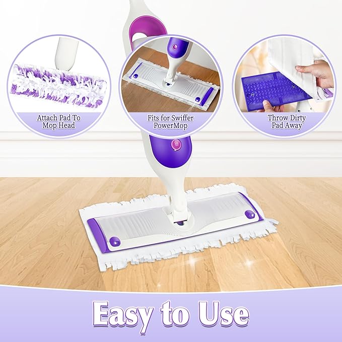 12 Pack Disposable Mopping Replacement for Swiffer Mop Pads for Swiffer PowerMop,Compatible with Swiffer Power Mop Refills Multi-Surface for Floor Cleaning
