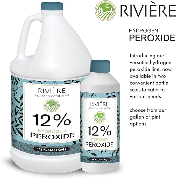 Rivière 12% Hydrogen Peroxide, 4 Gallons