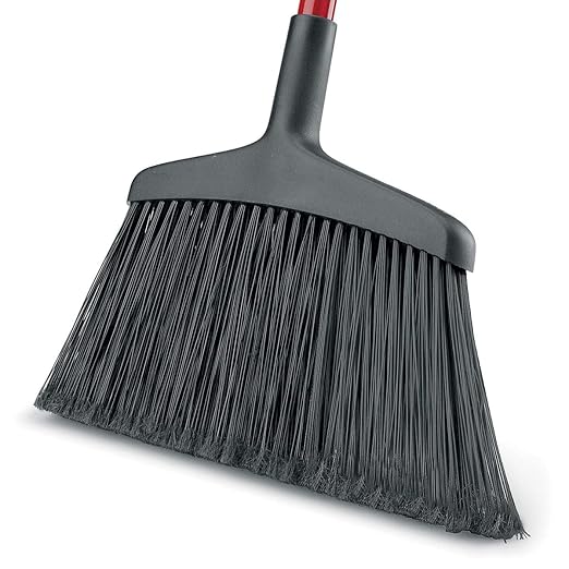 Libman Commercial 997 Wide Commercial Angle Broom, 55" Length, 15" Width, Black/Red (Pack of 6)