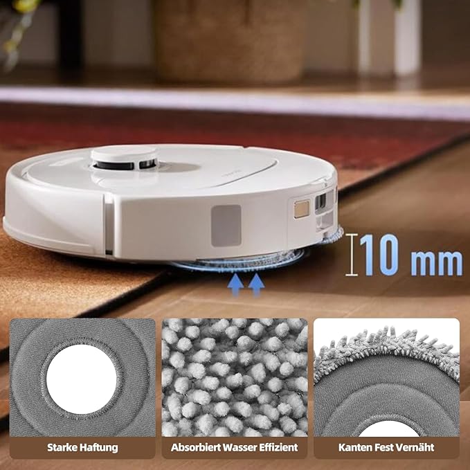 EOVWAEO 26 Pack Accessories for Roborock QV 35A / QV 35S Vacuum Robot, Replacement Accessories 2 Main Brush 6 Mop Pads 6 Dust Bags 6 Sidebrush 4 Filter 1 Cleaning Brush 1 Screwdriver