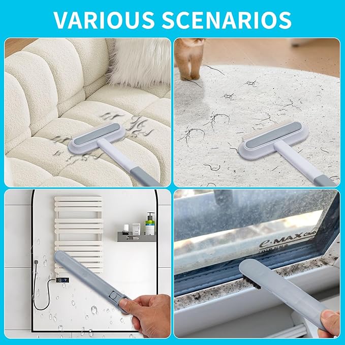 Pet Hair Remover for Furniture, Cat and Dog Hair Remover for Couch, Carpets, Clothes Reusable and Washable Lint Brush Pet Hair Removal Tool