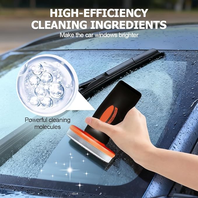 2026 Handheld Glass Oil-Film Remover, New Upgrade Emulsion Cleaner Glass Cleaning Board, Automotive Oil Film Cleaning Brush for Car Windows (3, One Size)