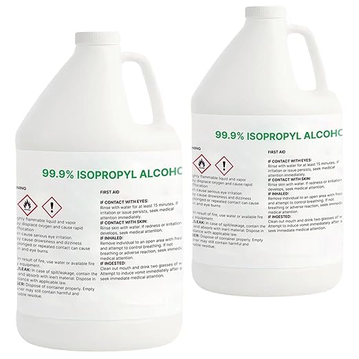 99% Pure Isopropyl Alcohol, 99 Percent IPA 1 Gallon, USP Grade, Made in The USA (2 Gallons / 256 oz)