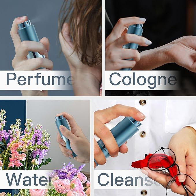 Perfume Travel Refillable Atomizer Bottle: Cologne Spray Mini for Refill - Empty Fragrance Sprayer for Men - Large Size 20ML Blue