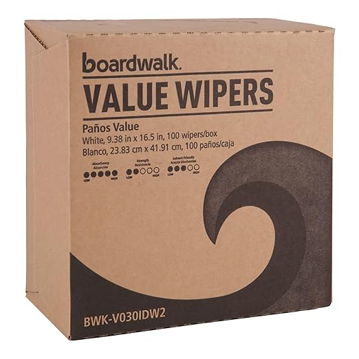 Boardwalk DRC Wipers, 9.33 x 16.5, White, 100 Dispenser Packs, 9 Dispenser Packs/Carton