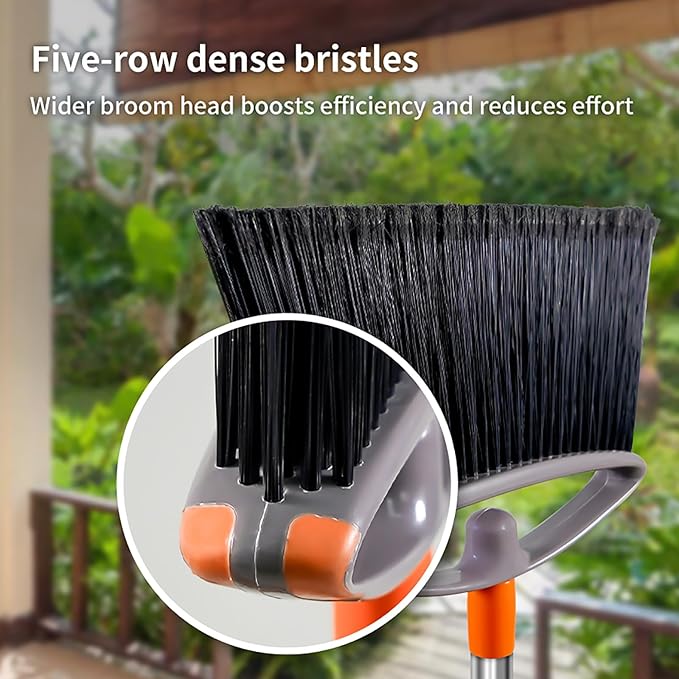 LuxRevive Professional-Grade Heavy-Duty Broom, a Versatile Cleaning Tool for Yards, garages, Shopping malls, Kitchens, Offices, and pet Hair cleanup.