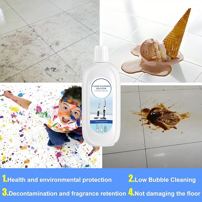 Nukisa 10 Bottles Compatible with Tineco Cleaning Solution Pet 500ml Per Bottle Orange Scents Floor Cleaner Compatible with All Robot Vacuums with Mopping and Cordless Wet/Dry Vacuum (Orange Scents)