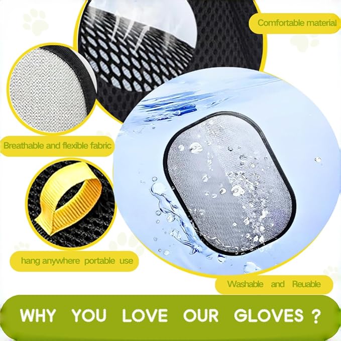 BYNGYDDZ Pet Hair Removal Glove for Dogs and Cats - Electrostatic Pet Hair Gloves &Pet Hair Remover Tool for Furniture, Car Seats, Clothing, Couch, Carpet