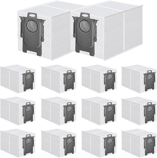 ApexOne 14 Packs Dust Bags for Roborock Saros 10/ 10R, Q Revo, Qrevo S/Slim, S8 MaxV Ultra, S8 Max Ultra, Qrevo MaxV/Pro/Curv/Curv S5X/ Edge/Edge S5A Robot Vacuum Cleaner, 3.2L Large Capacity