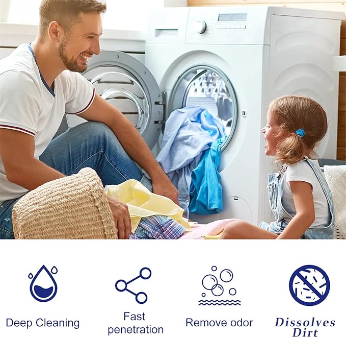 Washing Machine Cleaner Powder, 2025 Best Deep Clean for Front or Top Load Washers, Inside Drum and Laundry Tub Seal, HE Washer Cleaning Solution for Long-Removes Odor (24)