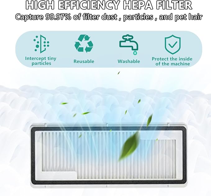 Filters for Narwal Freo Z Ultra, Freo X Plus, Freo X Ultra, Freo Z10 Vacuum Cleaner, Freo X Ultra Filter, Freo Z Ultra Accessories Replacement Part 6 Pcs