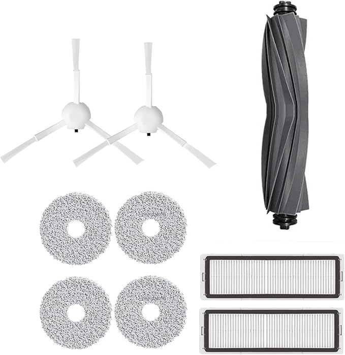 HMHAMA Main Rolling Brushes Sides Brush Mop Cloth Pads Dust Bag Filters Replacement Parts Fits for Dreame S10/x10/B101CN/Dreame Bot L10s Ultra/L10s Pro Robot Vacuum