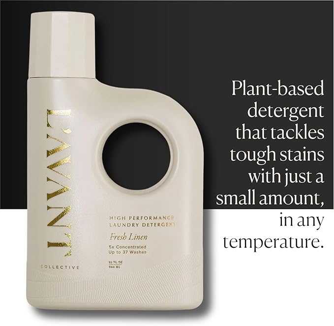L'avant Collective High Performing Laundry Detergent Soap - Luxury Deep Cleaning & Powerful Odor Defense Ultra Concentrated Notes of Geranium, Ylang Ylang, Bamboo Professional Wash 32 Oz (Fresh Linen)