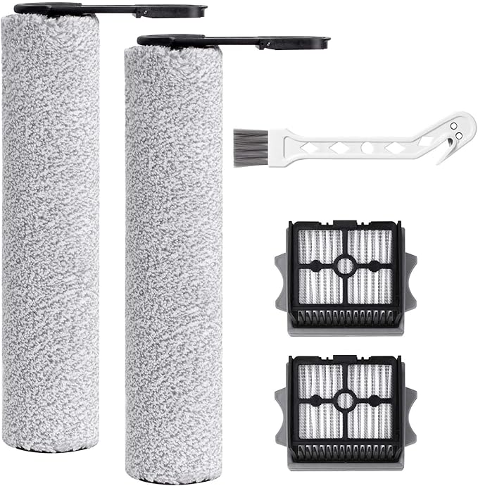 Floor ONE Stretch S6 Roller Brush Replacement and Vacuum Filter Kit Compatible with Tineco Floor ONE Stretch S6 /Swtich S6 /i5 Stretch /i6 Stretch /S7 Stretch /S9 Artist Wet Dry Cordless Vac Cleaners