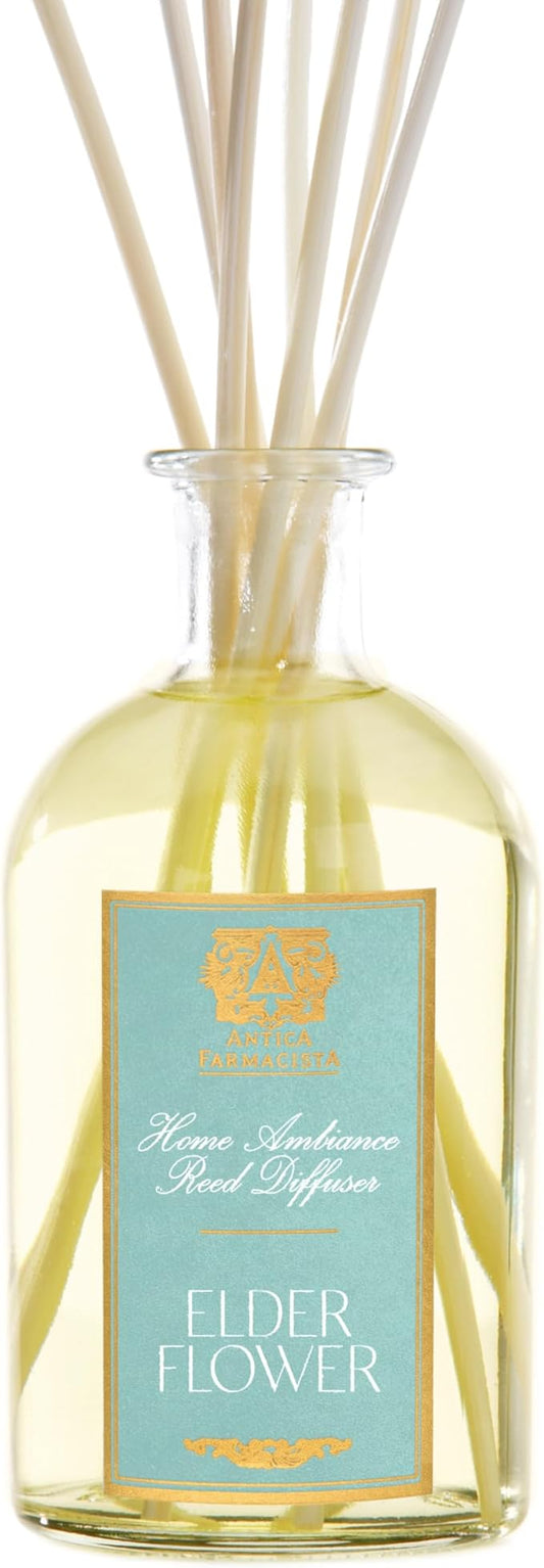 Antica Farmacista Home Ambiance Diffuser - Long-Lasting Reed Scent Diffuser - Luxury Room Freshener Gift - Elderflower, 8.45 fl oz