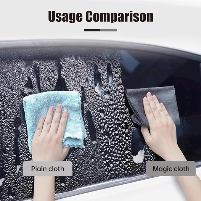 Thickened Magic Cleaning Cloth, 2026 Upgrade Reuseable Streak Free Microfiber Cloth Magic Fiber Microfiber Cleaning Cloth, Multipurpose Miracle Rags for Kitchen, Window, Glass, Cars (5Pcs, 16x12 in)