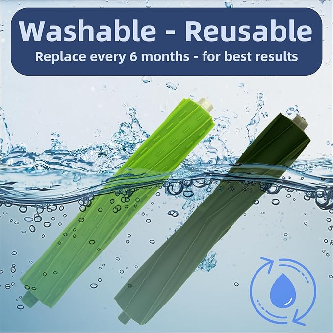 FUNFDWU 4 Sets Replacement Brush Parts Compatible with Roomba i, e & j Series – Fits i3 i3+ i4 i4+ i6 i6+ i7 i7+ i8 i8+, e5 e6 e7, j6+ j7 j7+, Combo j5 j5+, Combo i5 i5+ Vacuum Cleaner Roller Brushes