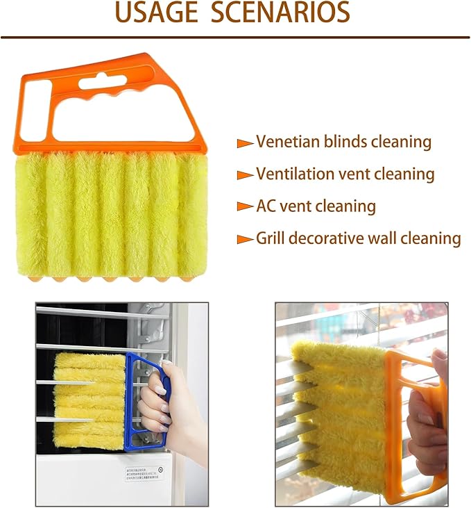 Blind Cleaner Duster Tool Microfiber Washable Cleaning Tools for Ceiling Fan Cleaner Duster and Blind Cleaner; Suitable for Louvers, Air Conditioning Vents, and Ceiling Fans (3-Pack)