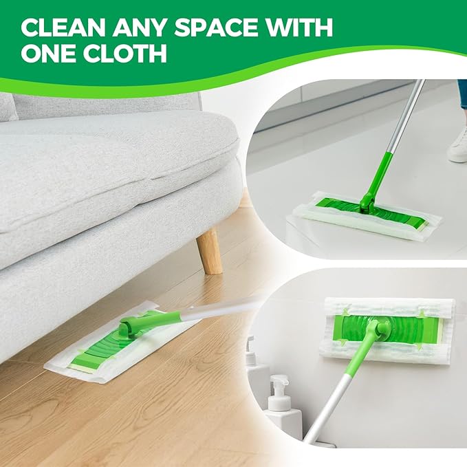 Dry Sweeping Cloths Mop Refills Disposable Sweeping Cloths Floor Dust Refills Mop Pad, Floor Cloth Refills for Swiffer Standard Sweeper , 7.87x11.81inch,150 Count