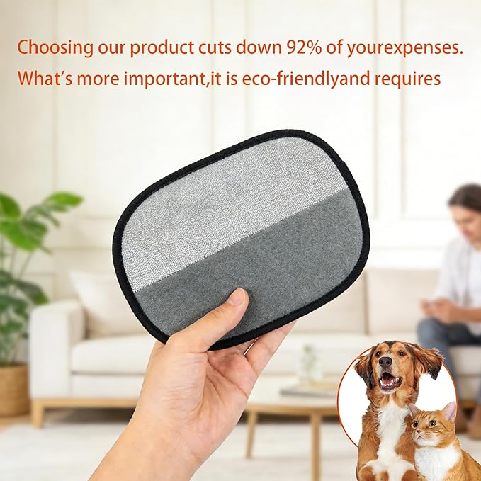 2026 Pet Hair Removal Glove for Cats & Dogs, Reusable Pet Grooming Glove, Easy Shed Hair Remover for Short Long Fur, Dog Cat Deshedding Gloves for Home Furniture Cleaning (2 Pcs)
