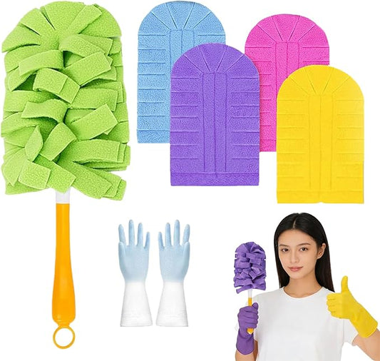 360° Electrostatic Duster Refills — The Sustainable Choice for a Dust-Free Home, Duster Refills Reusable with Duster Handles, Washable Duster Refills for Cleaning, Office, Ceiling Fan (4)