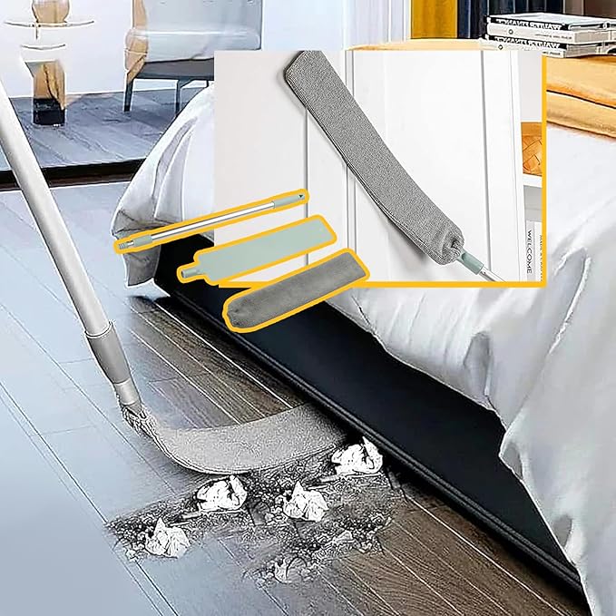 Retractable Gap Dust Cleaning Artifact |Extendable Duster Cleaning Tool for Hard-to-Reach Areas |Reusable Washable Dusting Wand for Home,Ceiling,Blinds,Under Furniture (2)