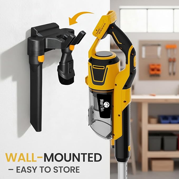 190W Brushless Cordless Vacuum Cleaner Compatible with DeWalt 20V Battery (Tool Only), 20KPa Portable 5-in-1 Lightweight Stick Handheld Vacuum with HEPA Filter for Car Home Carpet Hardfloor Pet Hair