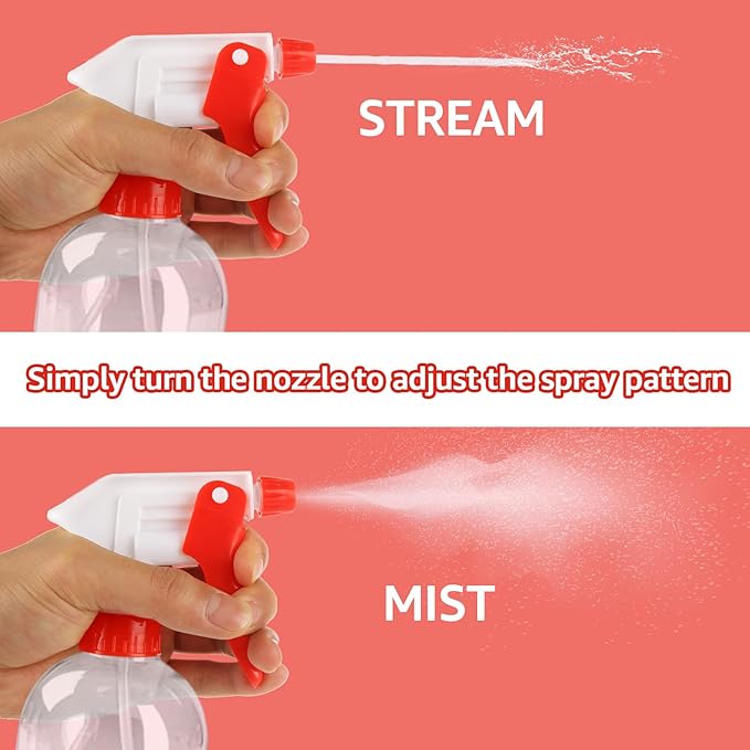 50Pcs Spray Bottle Nozzle Replacement, Spray Nozzle For Bottles, Replacement Spray Bottle Trigger, Leak Proof, Mist & Stream Spray, Fit Standard 28/400 Neck 8oz, 16oz, 32oz Bottles for Clean