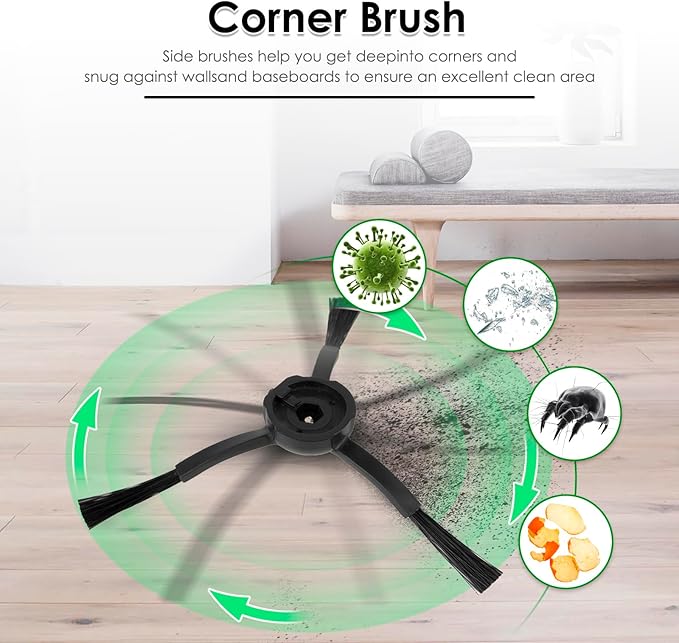 (10 Pack) Q5 Pro+ Replacement Parts Accessories Kit for Roborock Q5 Pro Plus, Q5 Pro+, Q8 Max, Q8 Max+ Robot Vacuum, 2 Roller Brush, 2 HEPA Filters, 2 Side Brushes, 2 Dust bags, 2 Mop Pads