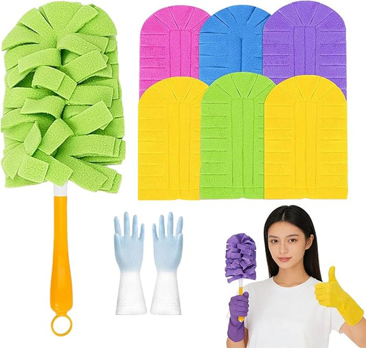 360° Electrostatic Duster Refills — The Sustainable Choice for a Dust-Free Home, Duster Refills Reusable with Duster Handles, Washable Duster Refills for Cleaning, Office, Ceiling Fan (6)