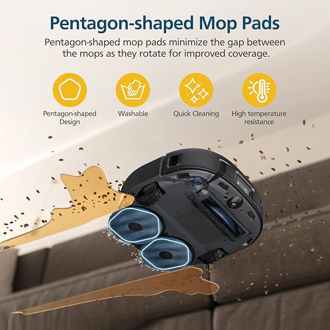 X10 Pro Omni Accessories for Eufy X10 Pro Omni Robot Vacuum Accessories Kit, 1 Main Brush+ 2 Hepa Filters+ 4 Mop Pads+ 3 Vacuum Bags+ 4 Side Brushs for Eufy X10 Pro Omni Accessories