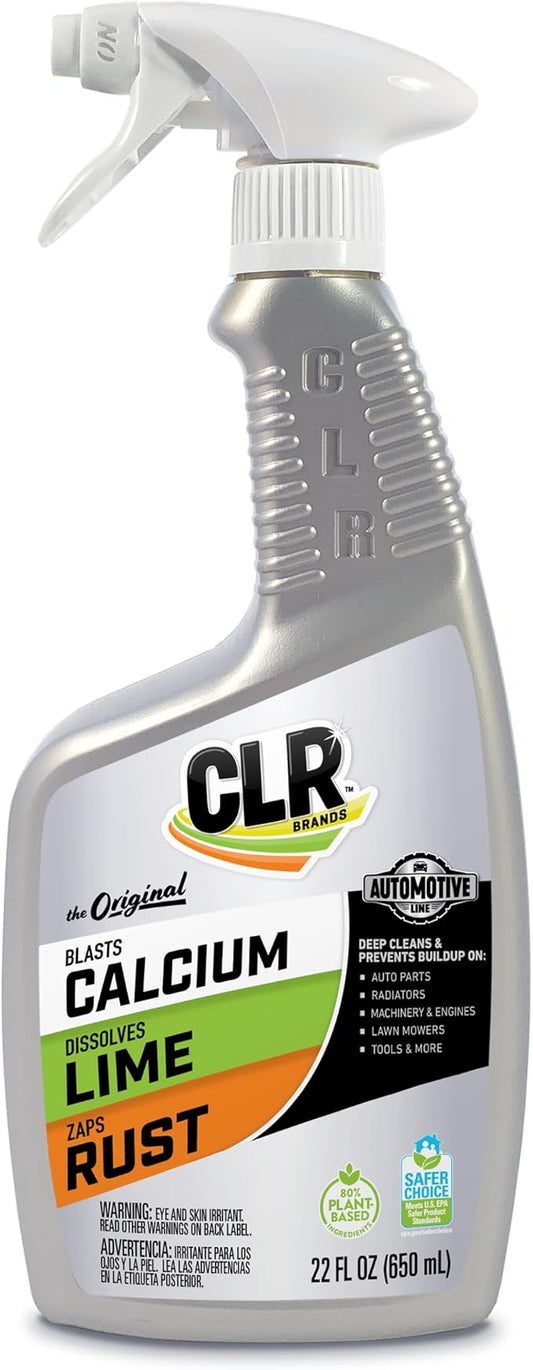 CLR Brands Automotive Calcium, Lime & Rust Remover Spray, 22 oz., Cleaning Spray for Multiple Surfaces, EPA Safer Choice Certified, Ammonia, Phosphate and Bleach Free Cleaner