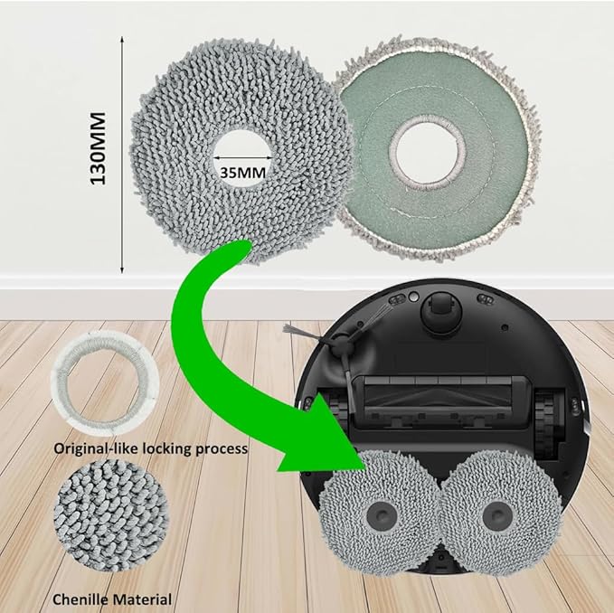 JoyBros Replacement Parts Accessories for Dreame X40 Ultra Complete L40 Ultra X40 Master MOVA P10 Pro Ultra Mop Pads X6; Dust Bag X4; Filter HEPA X4; Main Brushes X2; Side Brushes X4