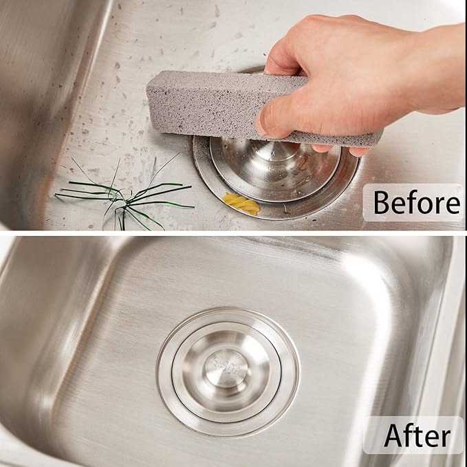 Chinco 150 Packs Pumice Stick for Cheaning, Pumice Scouring Stone Pad Removing Stain Grime Without Leaving Scratches for Kitchen Oven Stove Home Bathroom Toilet Pool House Cleaning Supplies