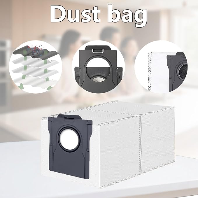 Accessories for Dreame L40 Ultra, X40 Ultra, for MOVA P10, P50 Pro Ultra Robot Vacuum Cleaner, P10 Pro Ultra Replacement, 1 Main Brush, 2 Filters, 3 Dust Bags, 6 Mop Pads, 6 Side Brushes