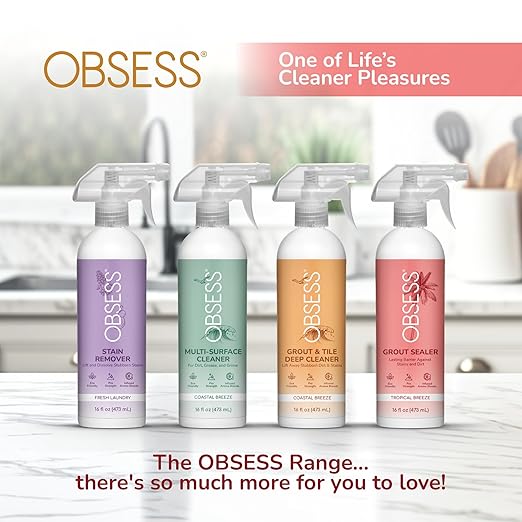 OBSESS Grout Sealer 16 Oz., Clear Grout and Tile Sealer, Natural Finish, Professional Grade, Indoor & Outdoor, Fast Dry and Long Lasting Protection