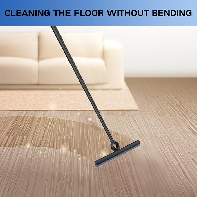 Squeegee for Window Cleaning, Shower Squeegee with Extension Pole, Telescopic Squeegee, Extendable Window Cleaner Tool for Car Windows, Tile Walls, Sliding Door, Shower Glass Door