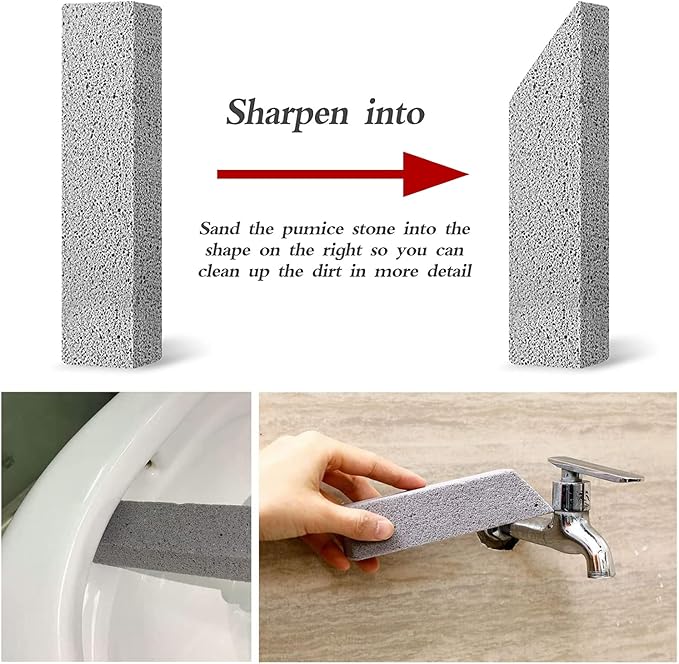 8Pack Pumice Stone for Toilet Cleaning Bowl Stick, Pumice Stick Cleaner for Removing Toilet Bowl Ring, Bath, Household, Kitchen, Spa, Pool, Grill,Household Cleaning