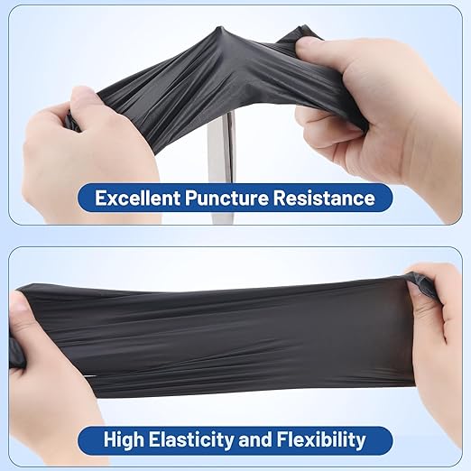 JMU Black Nitrile Gloves Medium Bulk, Case of 1200, 3.5Mil, Latex Free Powder Free