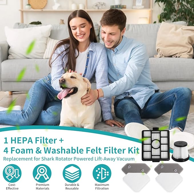 BU3523 Filter Kit Replacement Compatible with Shark BU3523 BU3521 Clean and Empty Cordless Stick Vacuum