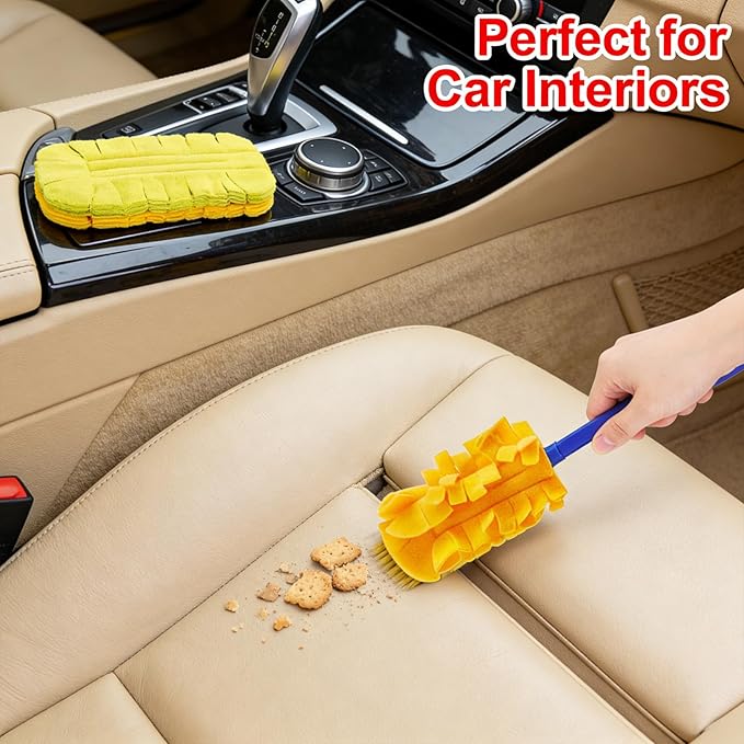 360° Electrostatic Duster Refills — The Sustainable Choice for A Dust-Free Home, Reusable Electrostatic Dust Removal Kit, Dry and Wet Use (3pcs)